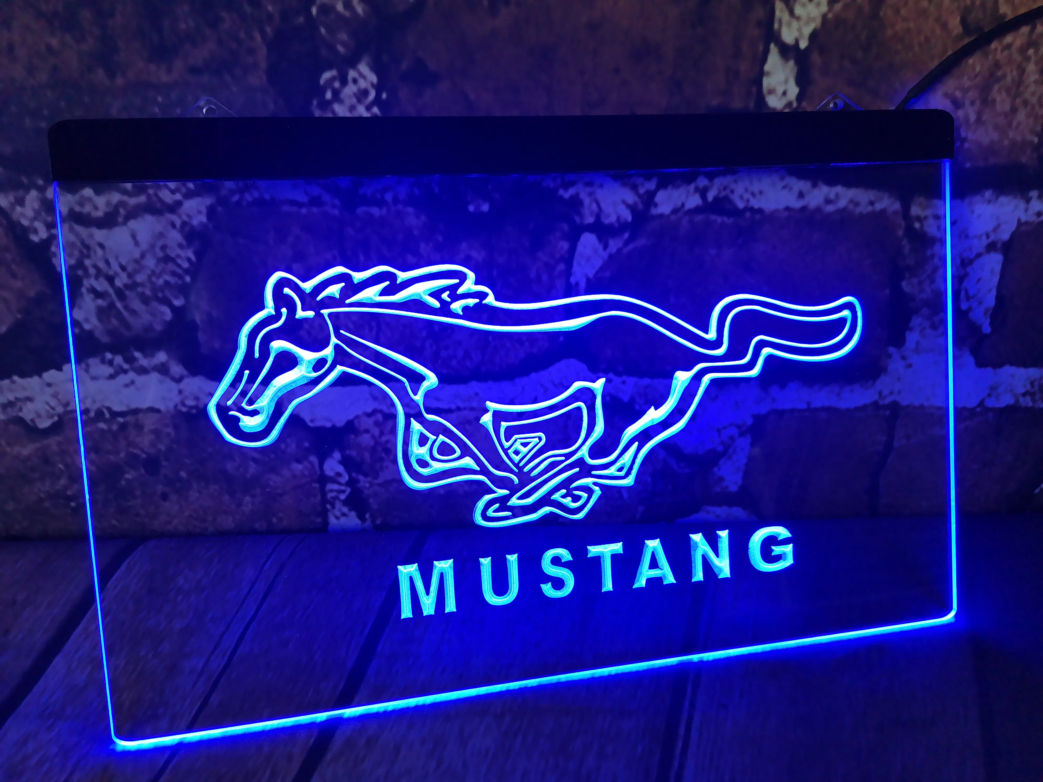フォード マスタング ネオン サイン 看板 MUSTANG 本物ネオン管 【公式