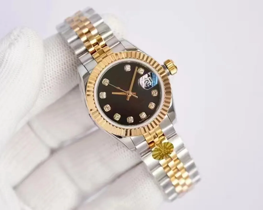 Med Box Women Watches Sapphire Crystal Automatic Mechanical 2813 High Quality Datejust Watches Jubilee Red Gold Diamond Bezel Lady Watch Gift 28mm Montre de Luxe 86