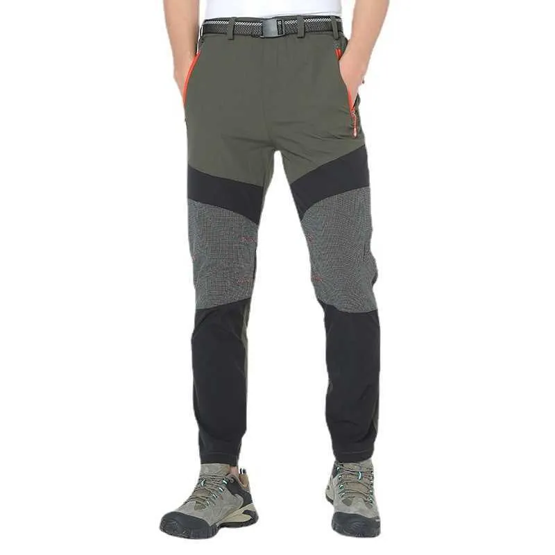 Calça masculina Homens homens Caminhando calças calças de retalhos de retalhos de retalhos de verão portátil portátil respirável dobrável calça de moletom de fundo de pesca z0306