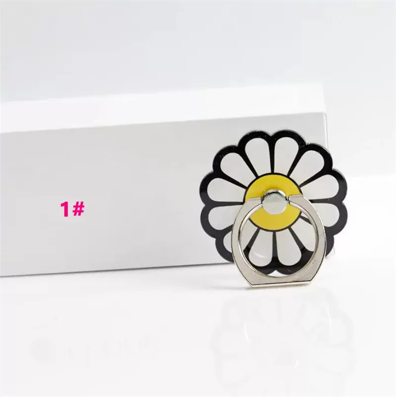 Lucky Sun Flower Metal Finger Ring Holder 360 degrés Support de support de téléphone portable pour iPhone 14 13 12 7 8 x xr xs Samsung