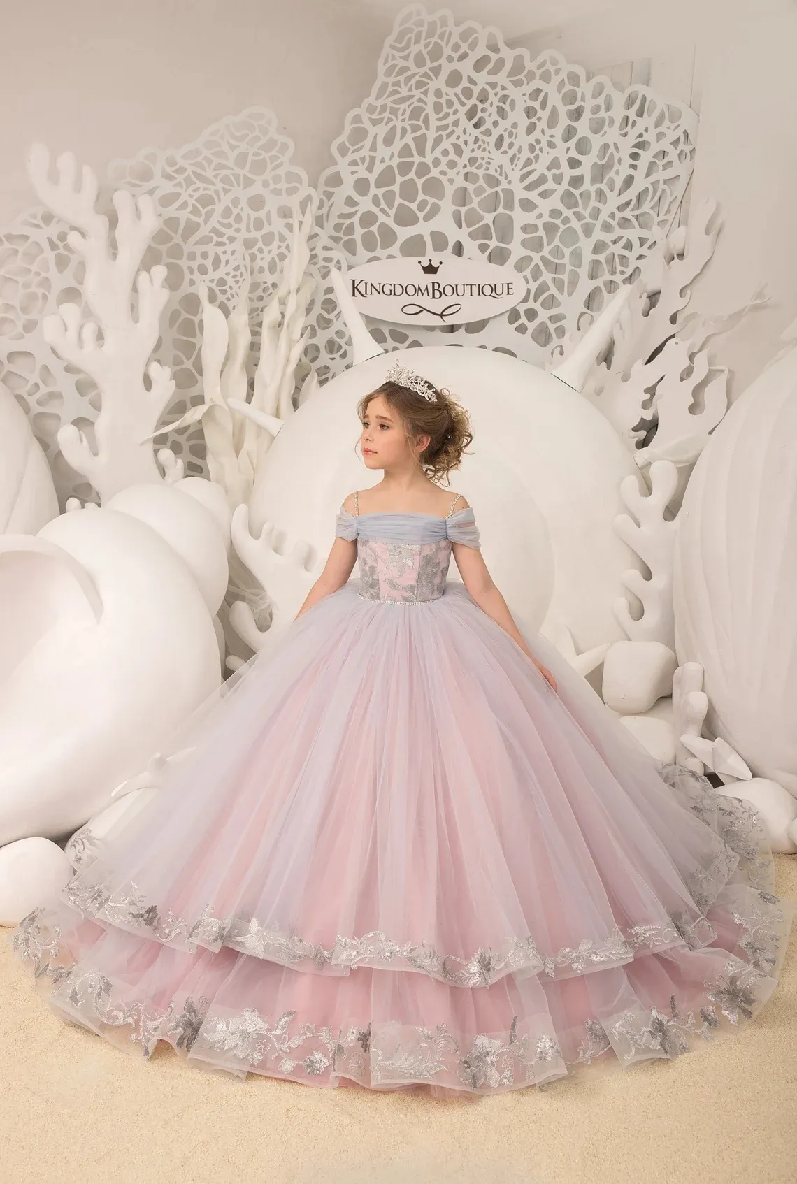 One Shoulder Ruffles Ballgown Opulent Princess Dress Flower Girl Dress –  Sparkly Gowns