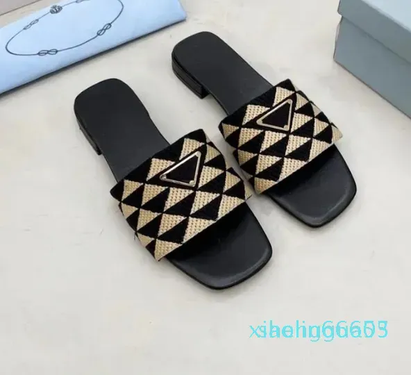 2023 Slind Slippers Black Beige Multi-Clipling Emelcodery Mule Designer Flip-Flops Casual Sandal