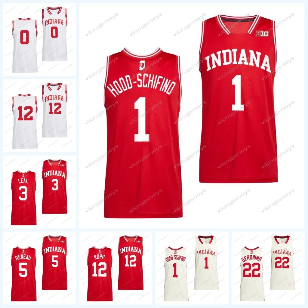 NCAA Indiana Hoosiers College Basketball Jersey Race Thompson Michael Shipp Malik Reneau Hogan Orbaugh Anthony Leal Miller Kopp Xavier Johnson Jalen Hood-Schifino