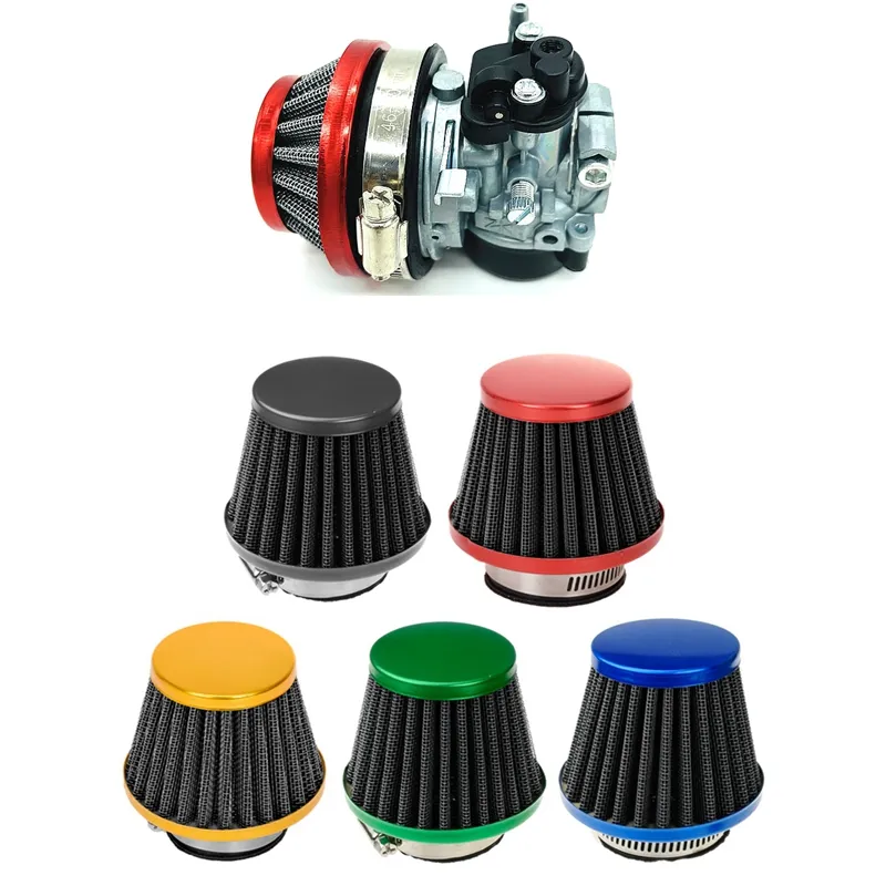 Carburateur + Filtre à Air 44mm Acier + Pile Pour 47cc 49cc Mini Moto Dirt Pocket Bike ATV Quad Go Kart - Filtre Argent