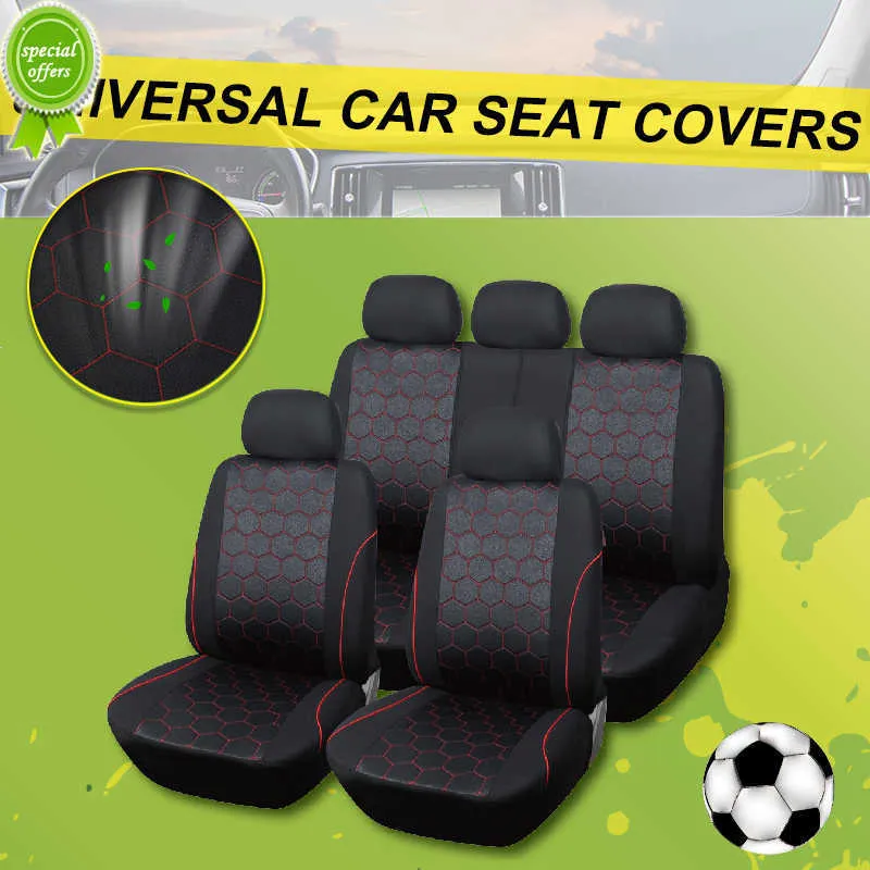 Ny uppdatering Soccer Ball Style Car Seat Covers Set Universal för Vaz 1111 för Lifan för Citroen C3 2003 för Nissan för Vaz 2106