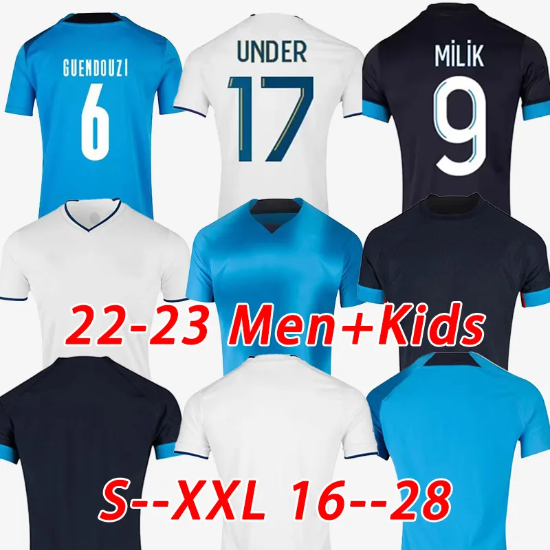 22 23 maillot ALEXIS maillots de football 2022 2023 Marseille MALINOVSKYI CUISANCE GUENDOUZI PAYET CLAUSS chemises de football hommes enfants VERETOUT Under NUNO HARIT OUNAHI