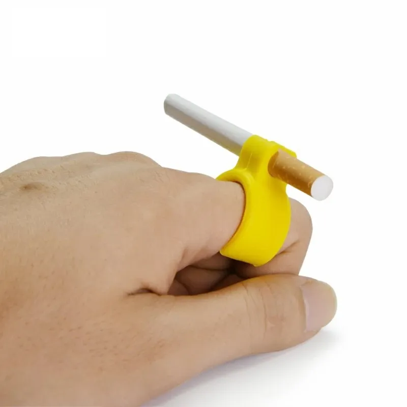 Silicone Smoker Finger Ring Hand Rack Cigarette Holder Smoking Accessories for Game Player Driver Hand