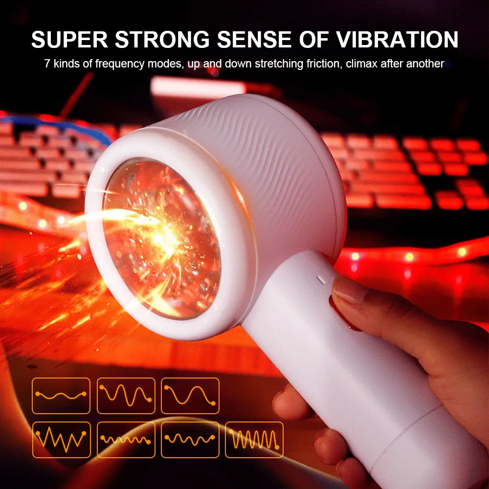 Masturbatoren Automatischer männlicher Masturbator Cup Real s Blowjob Oralsex hine Masturbation Vibrator Spielzeug für_voghion.com