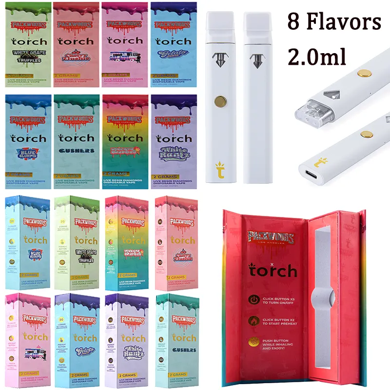 Packwoods X Torch E Cigarettes Disposable Vape 280mah Rechargeable