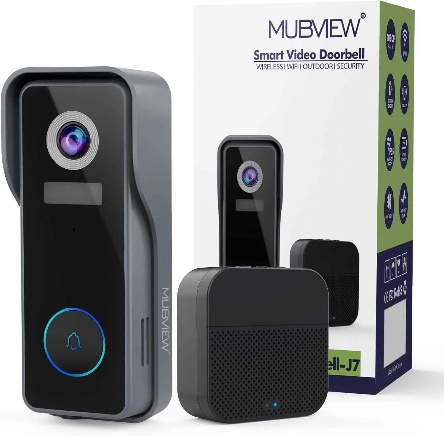 MUBVIEW Mini Camera, Camera Surveillance WiFi Interieur sans Fil