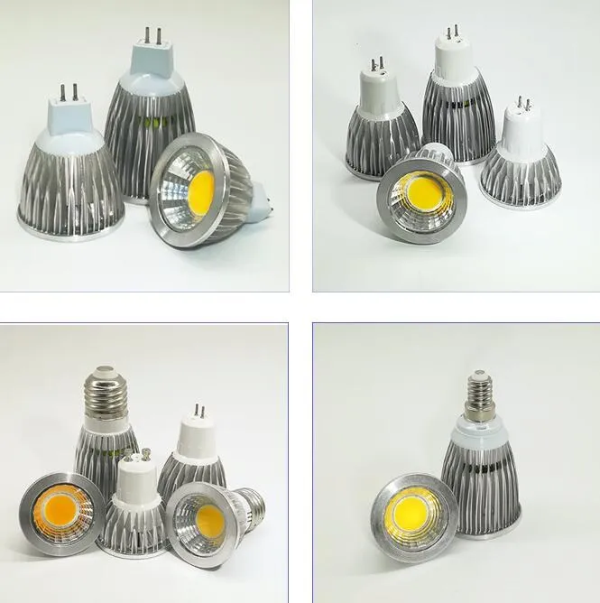 Glödlampor LED Spotlight 9W 12W 15W LAMP GU10/GU5.3/E27/E14 85-265V MR16 12V COB-glödlampa varm vit kall belastad