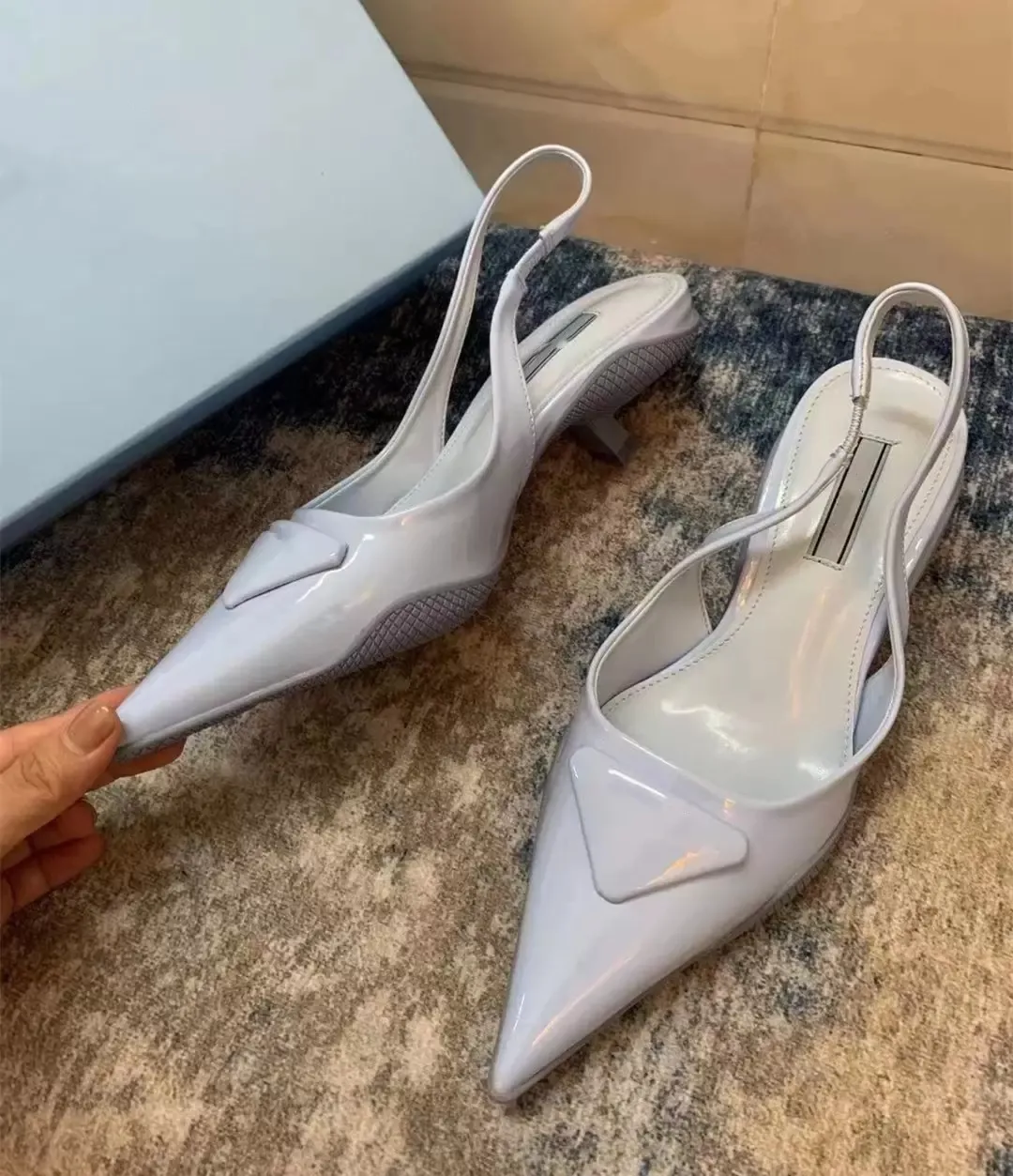 Save Big on Bulk Triangle Pointed Heels Pointed Toe Heels Designer  Slingback Pumps: Luxury Brushed Leather Comma Heel Dress Shoes EU34 40 With 