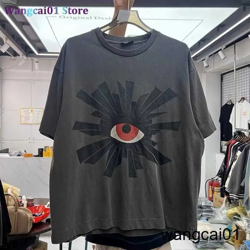 wangcai01 DIY T-Shirt Creative fun eye foam printed short-seved t-shirt man 0315H23