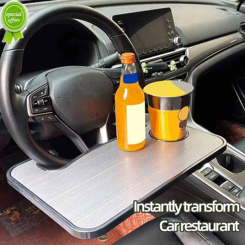 Nouveau Support De Table À Manger Portable Pour Volant De Voiture, Support  De Bureau Pour Ordinateur Portable, Manger, Travail, IPad, Boisson,  Nourriture, Plateau À Café Du 12,24 €