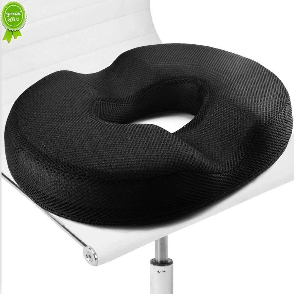 Nouveau Donut Coccyx Oreiller - Hémorroïdes Coussin Donut Coussin de siège Soulagement de la douleur pour les hémorroïdes Lit Plaies Prostate Coccyx Sciatique