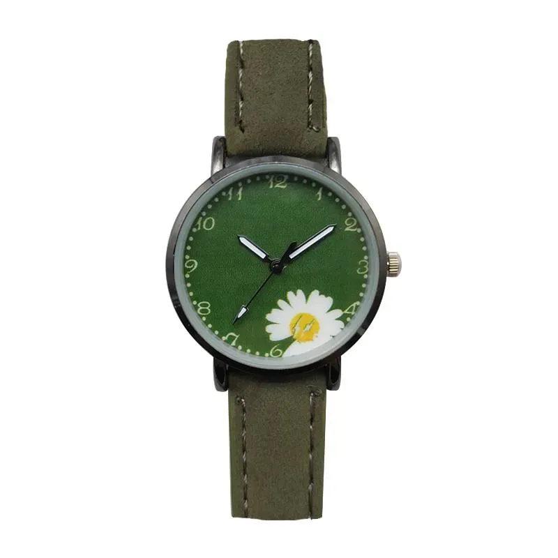 Womens Canvas Quartz Wristwatch Watches Luxury مع حزام ملون