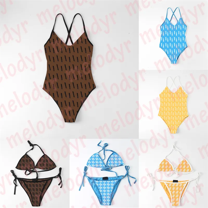 Sommer Designer Bikini Damen Schwimmen Bademode Brief Drucken Outdoor Strand Badeanzug Einteiliger Badeanzug