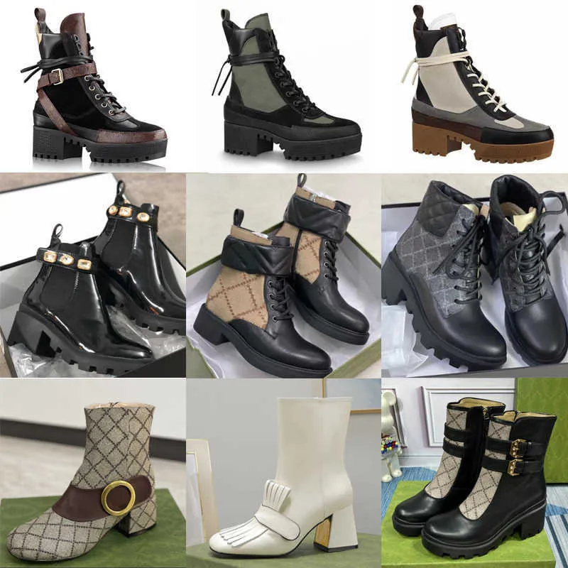 New Boots Ankle Boot Designer Martin Desert For Women Classical Shoes Fashion Winter Leather Boots Coarse Heel Women Shoes With Box NO13