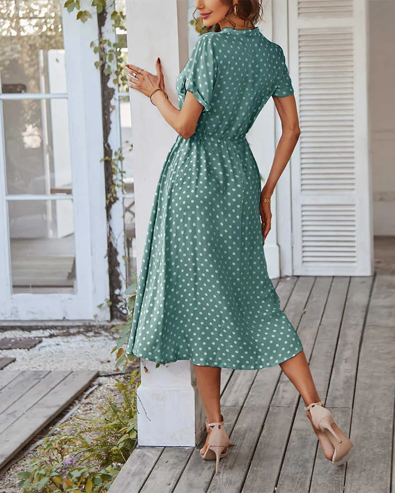polka dot midi shirt dress Wallis Women's Petite Polka Dot Print Button Midi Shirt Dress in Ivory | Size: 8