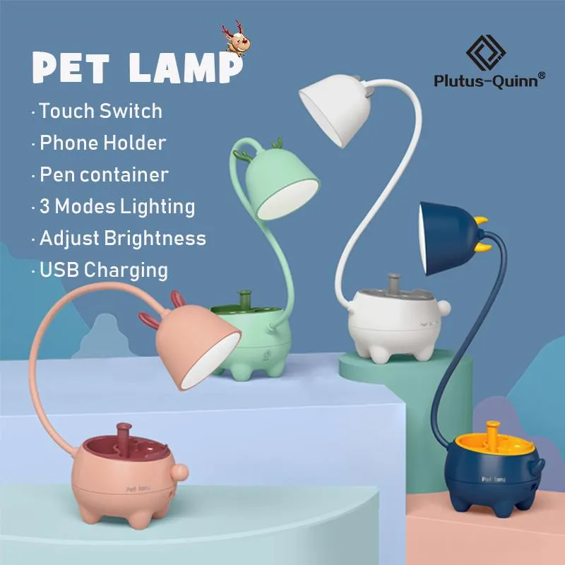 Lampes de table Novedades LED lampe 3 modes Lighting Adjudable Brightness Desk Smart Touch Usb Charge Pet Rechargues