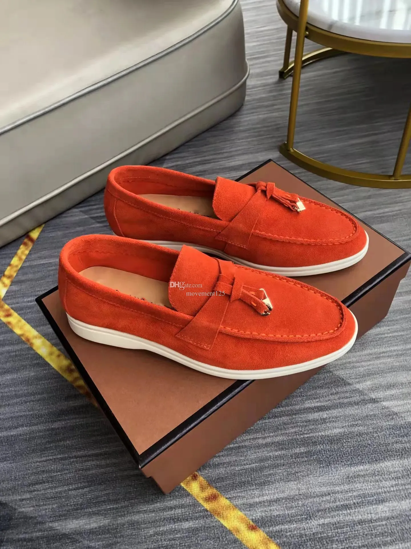 Ornage mens luxury suede loafers Doucals Loafers Suede  main image 2