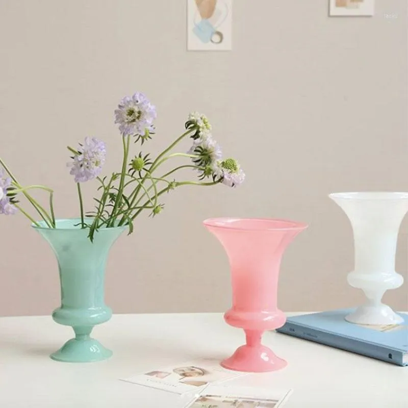 Vaser Flower Vase för bordsdekoration vardagsrum fleur bordsskiva terrarium glas containrar skrivbord blommor