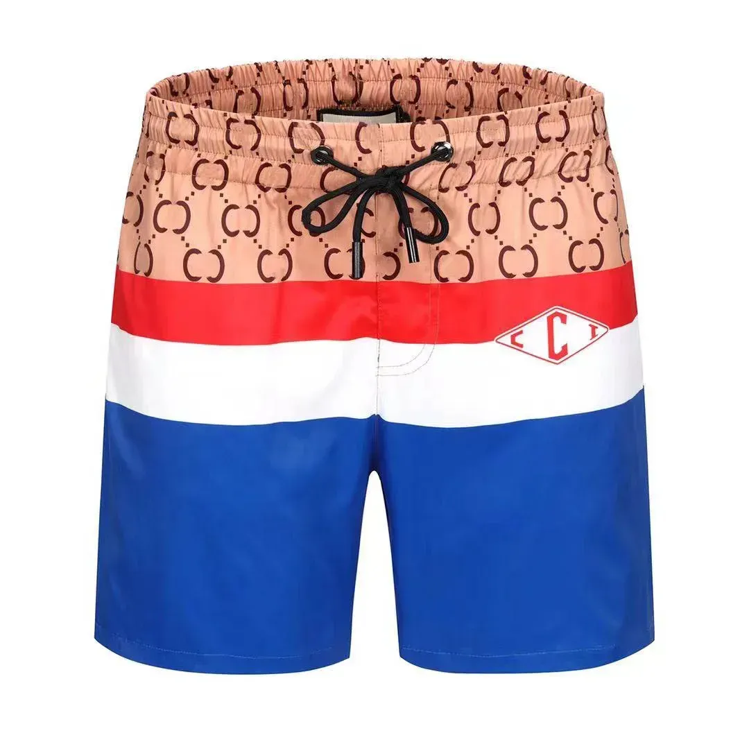 2023 Moda de banho masculina Verão moda masculina shorts de grife de secagem rápida roupa de banho tábua de impressão calça de praia masculina tamanho curto M-XXXL 123