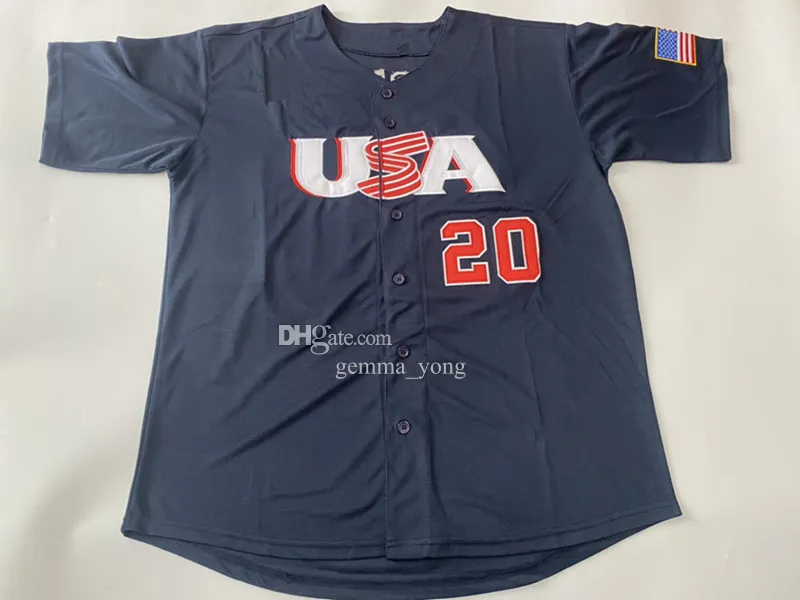 2023 Team USA Baseball Jersey Mike Trout Nolan Arenado Pete Alonso Kyle Schwarber Tim Anderson Mookie Betts Clayton  Trea Turner Jeff McNeil J.T. Realmuto Smith