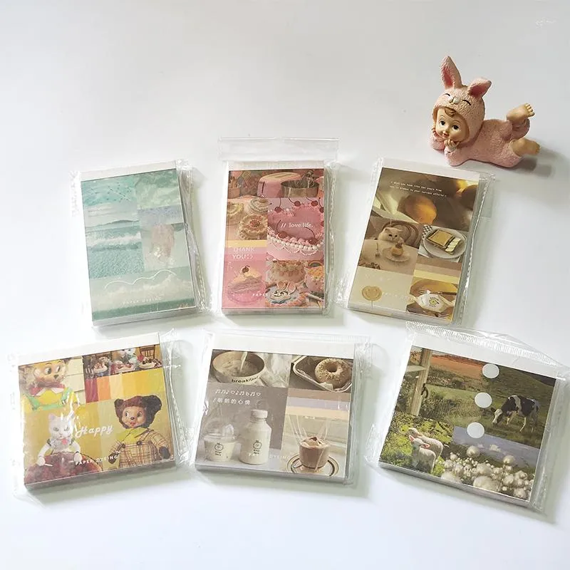 PCS Kawaii Memories Memo Pad Scrapbook Diy Decor Materiaal Dagboek Collage Opmerkingen Paper Kladblok School Office Supplies