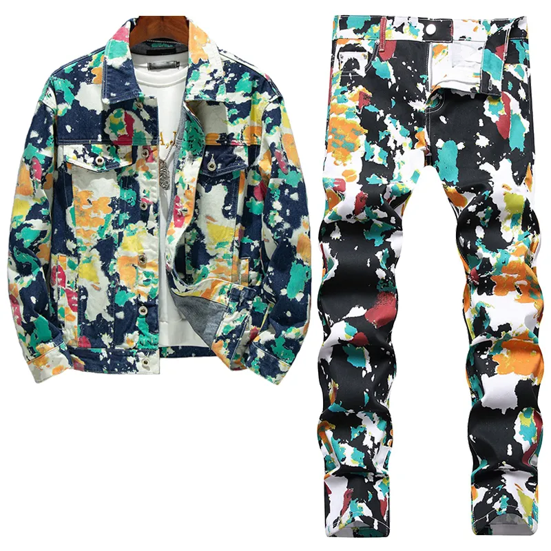 Chándales Sueltos Casuales Camuflaje Pantalones De Hombre Conjuntos Moda Contraste  Color Chaqueta De Mezclilla De Manga Larga Y Jeans Rectos Primavera Otoño  Ropa Para Hombre De 61,52 €