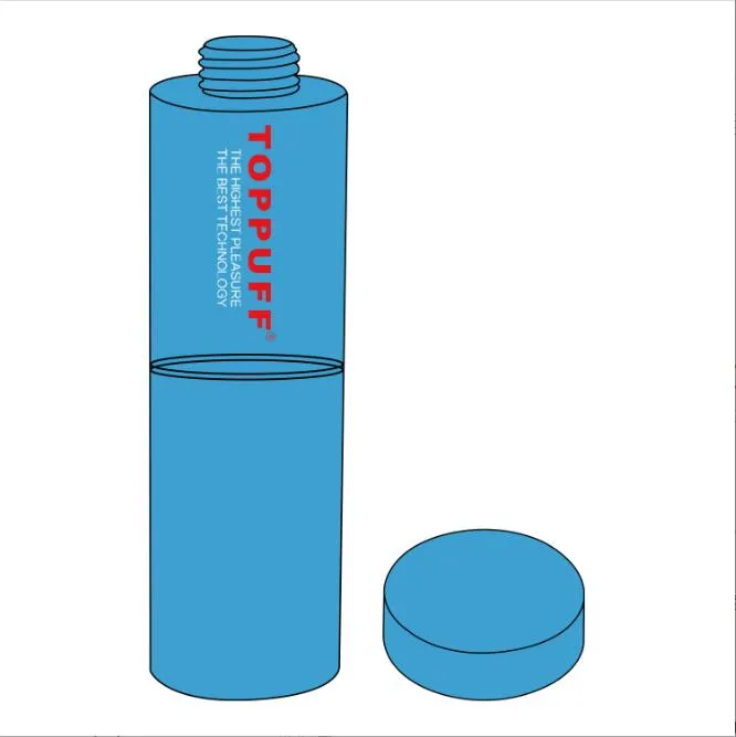 Tuyaux portables 124 mm en plastique acrylique de narguilé Toppuff cylindrique tuyau d'eau dab bang avec tasse en plastique