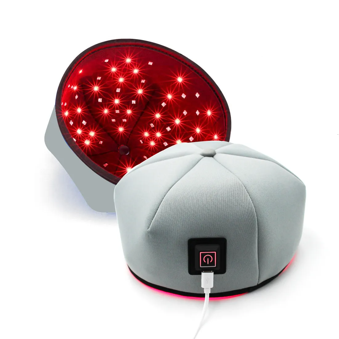 Foot Massager Portable Red Light Therapy Cap Laser Hair Regrowth Hat Loss Treatment Thermal Helmet Scalp LED Men s Caps Home Use 230314