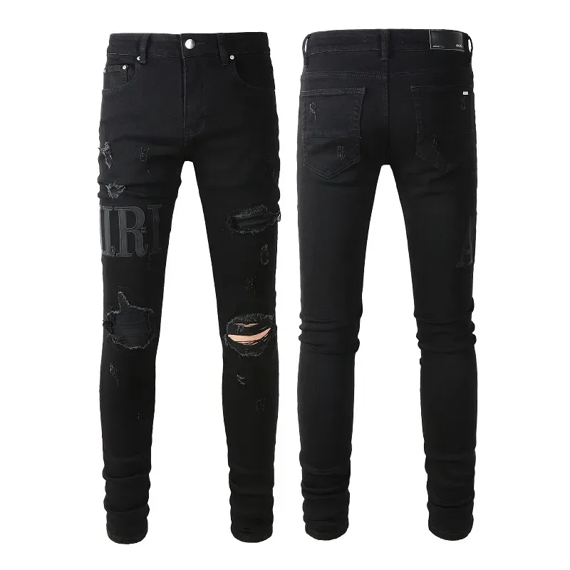 Jeans masculinos recém chegados amirs designer de luxo jeans buracos calças jean coolguy biker homem #892 pIk