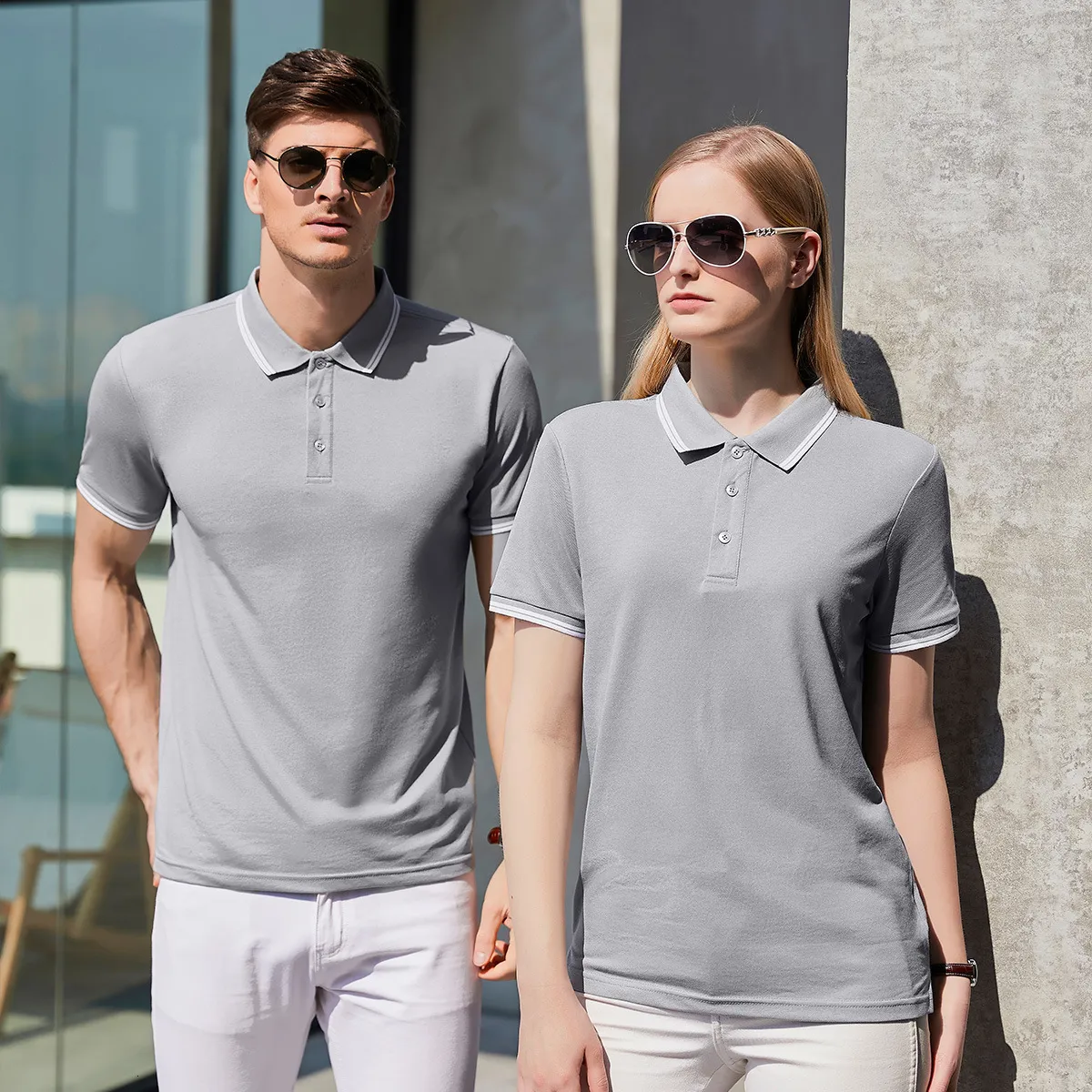 Polos pour hommes Chemises de golf pour hommes et femmes Polos en coton 38% mercerisé T-shirts à manches courtes de haute qualité Vêtements de bureau pour hommes Été 230316