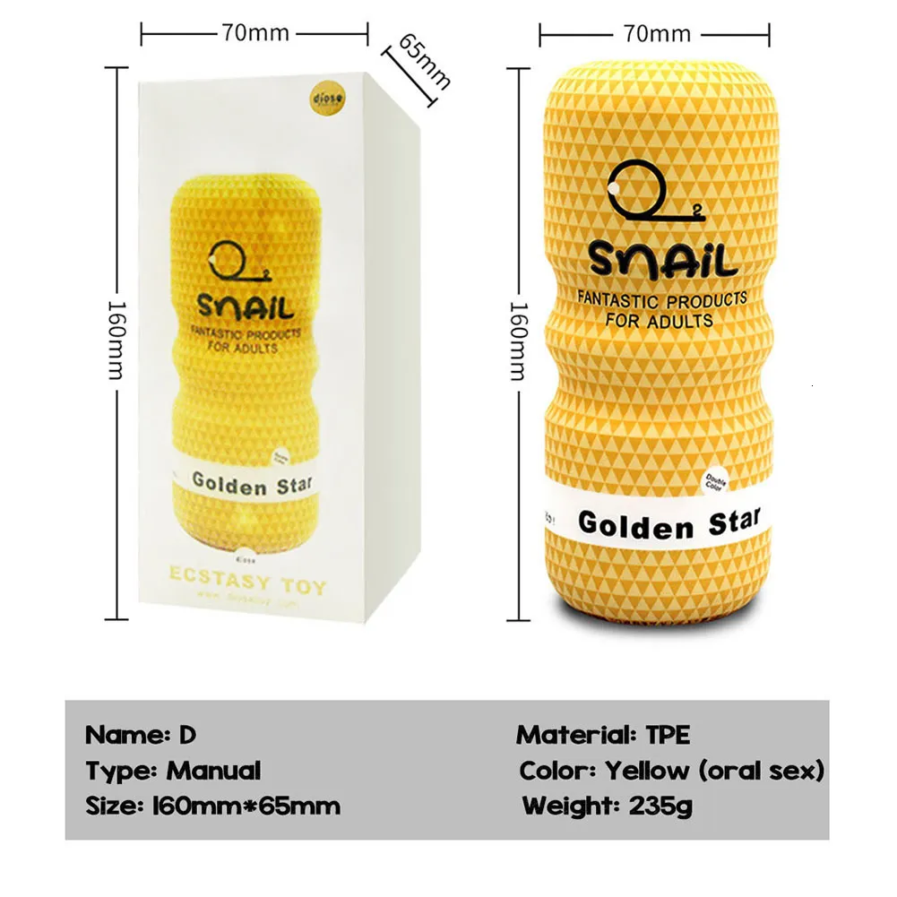 Masturbateurs tasse masturbatoire jouets sexuels pour hommes masturbateur masculin réaliste doux serré adulte hine escargot A_voghion.com