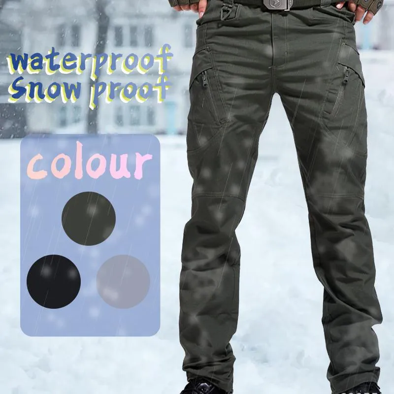 Skiing Pants Autumn Winter Waterproof Windproof Hiking Outdoor Mounting Plush For Sports Trousers