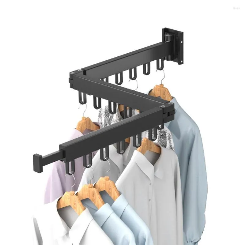 Hängare Modern Hem Tvätthängen Hanging Rods Clothes Hanger för badrum Balkong Fällbar tyg Torkning Luftare Spara rymddekor Häst