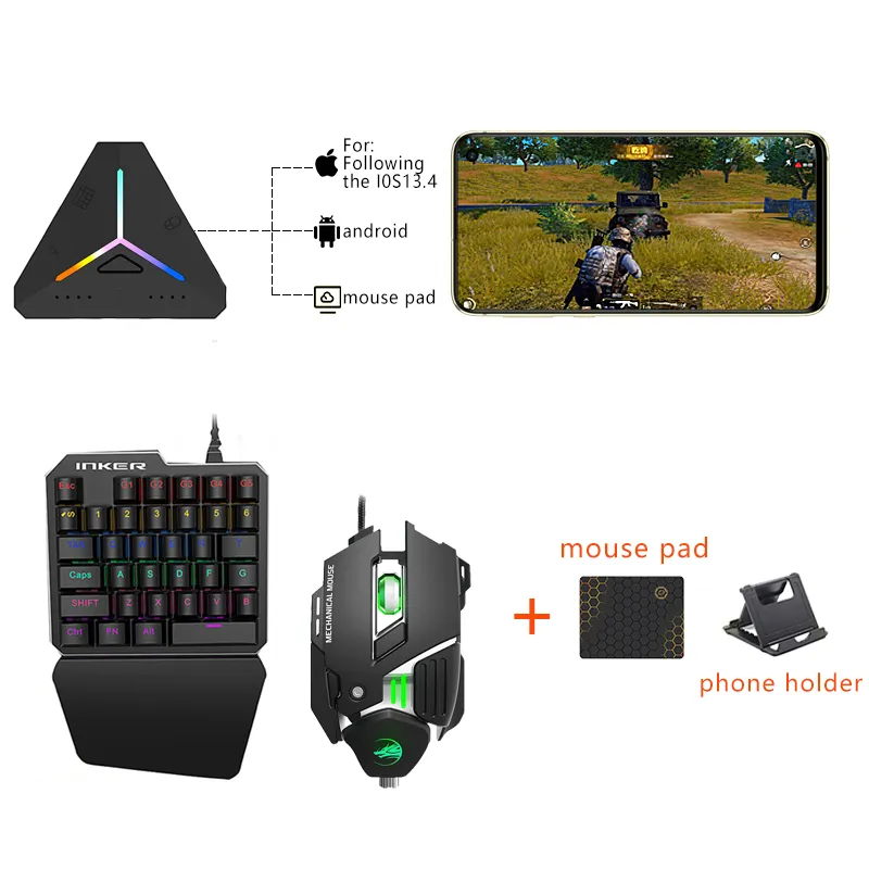 5 In 1モバイルゲームコンバーターセット Bluetooth PUBG 