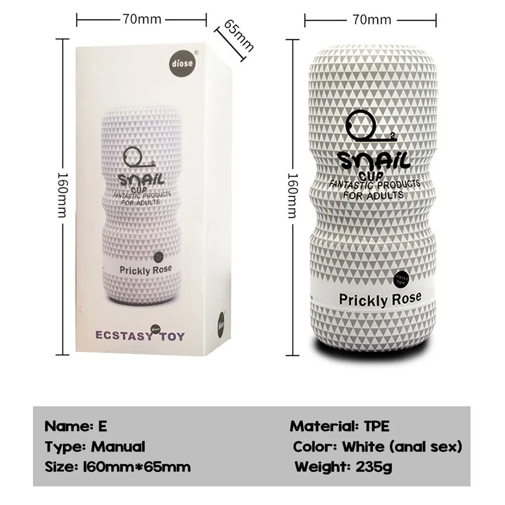 Masturbateurs tasse masturbatoire jouets sexuels pour hommes masturbateur masculin réaliste doux serré adulte hine escargot A_voghion.com