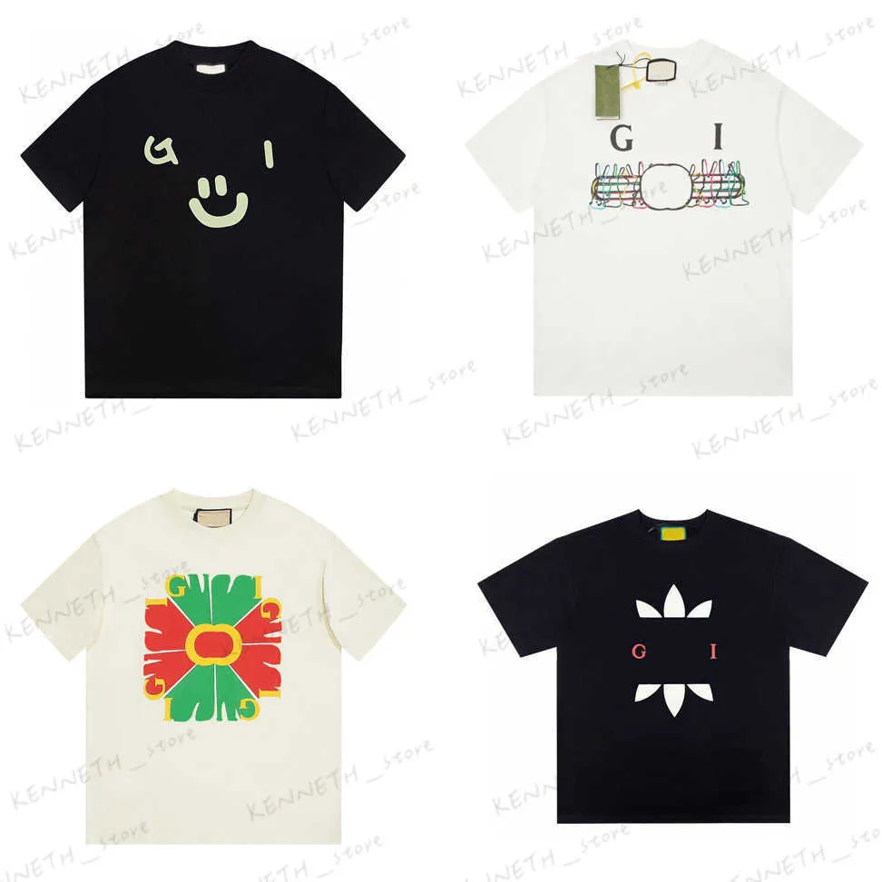 Camisetas masculinas 2023 Recém-listado Summer Itália Marcas de algodão impressão de letra T Moda Moda Menção curta Two G Graphic personalize Women Brands Roupas T230316