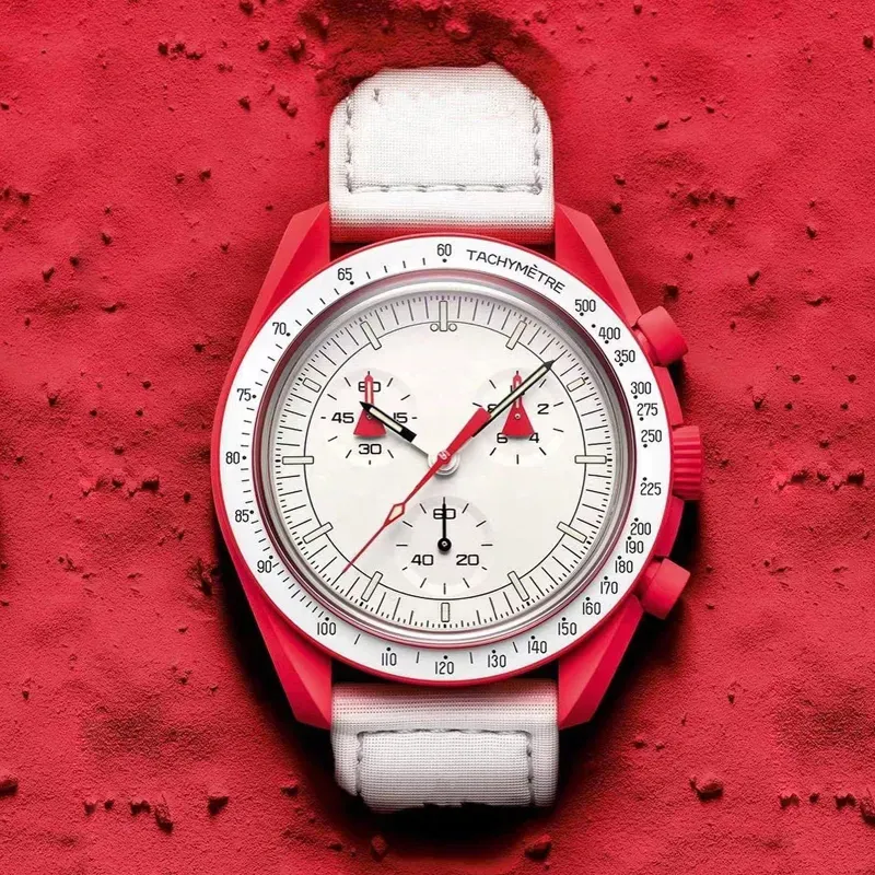 Moon Quarz Chronograph Watch Full Function Chronograph With