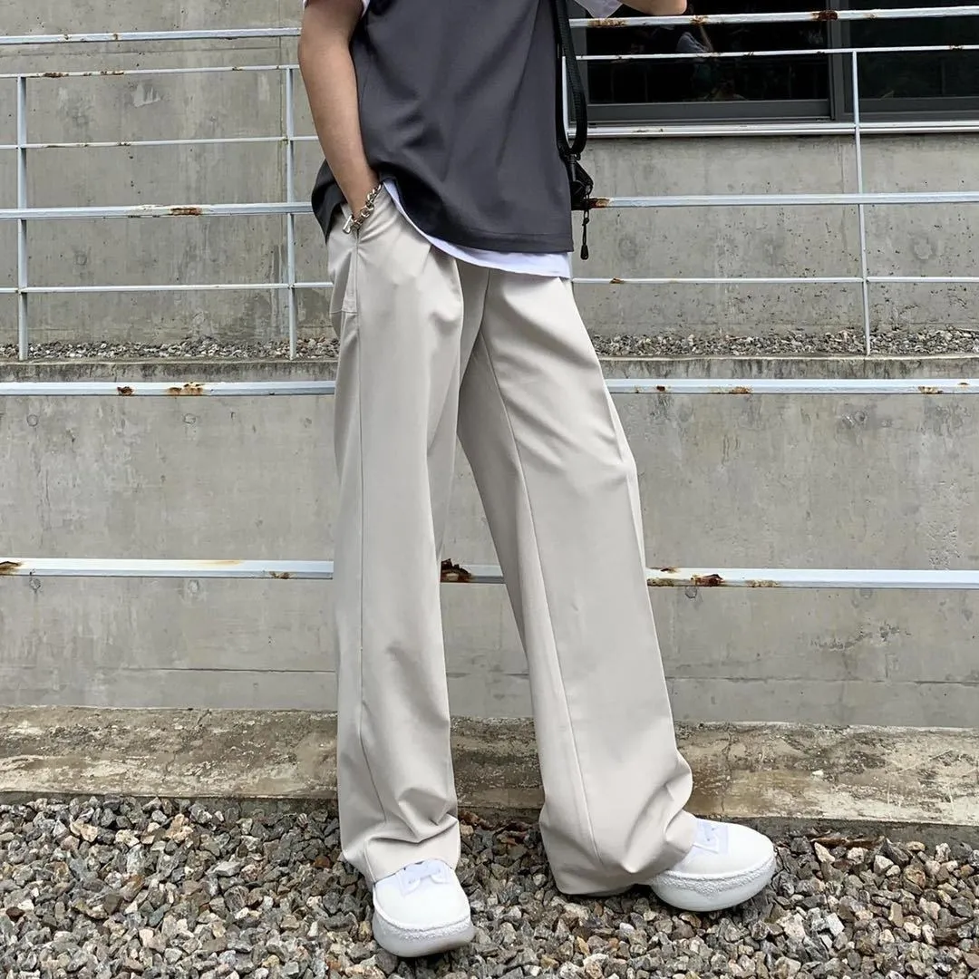 white men casual fashion loose plus size jeans street wide