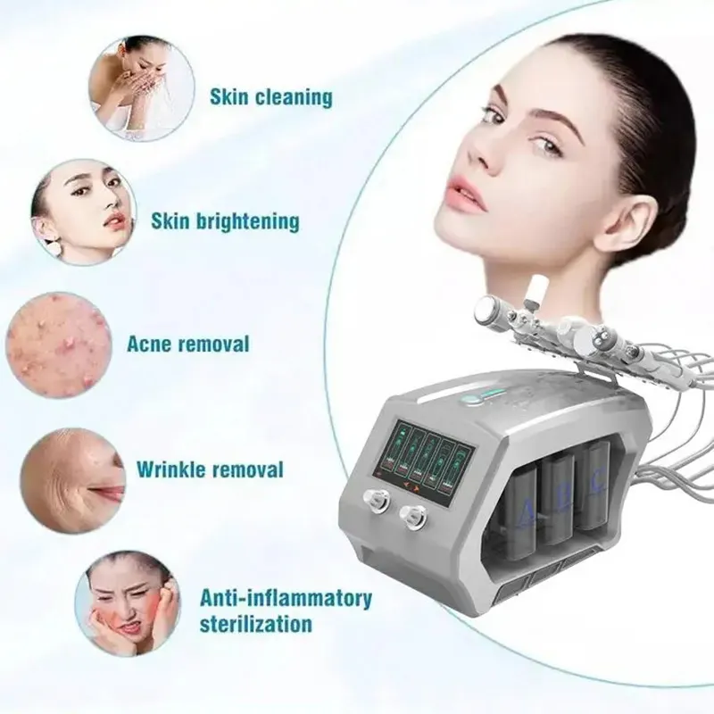 7 in 1 hydra dermabrasion machine 수력 미세 박마 산소 산소 아쿠아 껍질 바이오 리프팅 주름 제거 수중 경상 장치