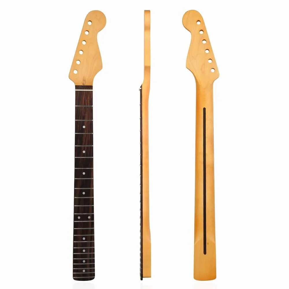 Manico per chitarra elettrica 22 tasti 25,5" tastiera in acero canadese per sostituzione ST