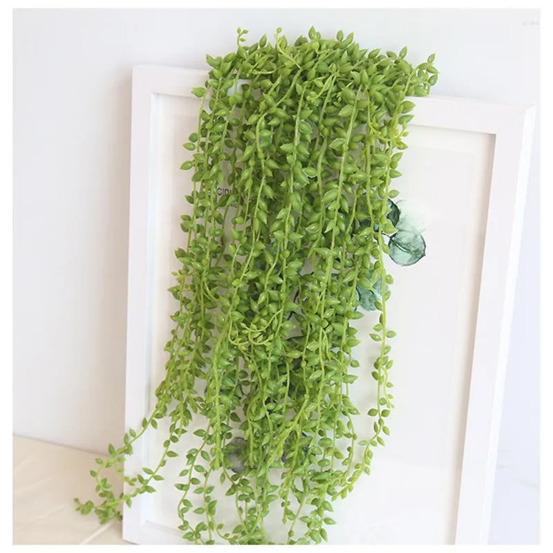 Decorative Flowers 78CM Artificial Succulents Lover Tears Green Rattan Wall Hangings Plant Home Shop Wedding Floral Decor