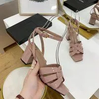 Summer fashion women`s classic mid heel strap sandals, sexy patent leather style, multi color choice, with box, size 35-42171h