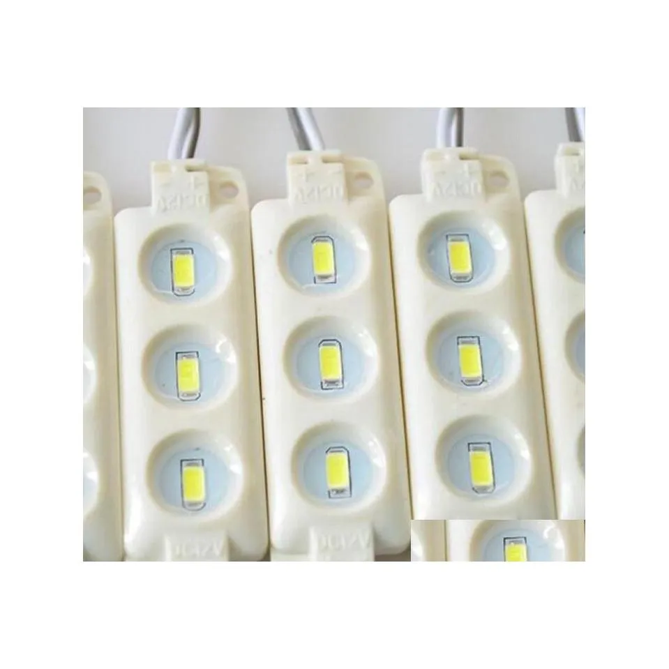 Led Modules Injection Abs Plastic 5630 Smd Modes 3Leds/1.5W High Lumen Backlights String White/Warm White Red Blue Drop Delivery Lig Dhzzb