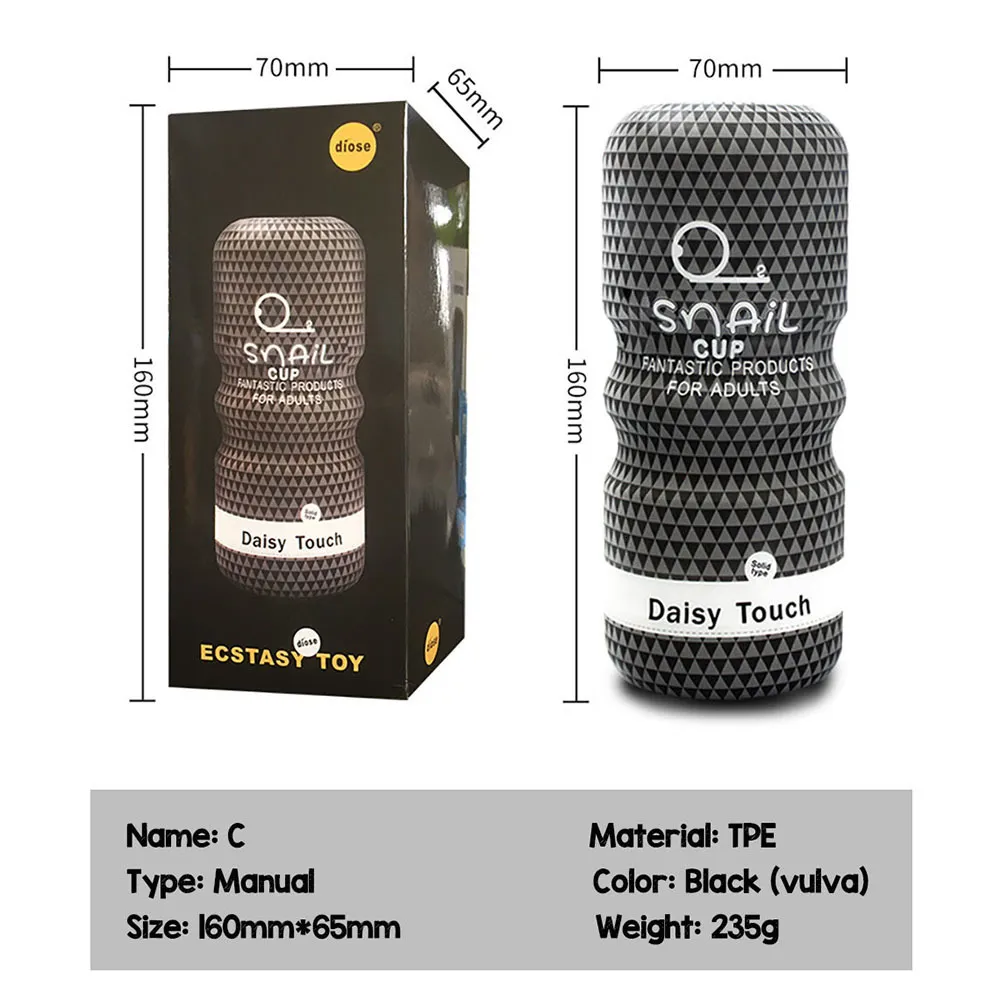 Masturbateurs tasse masturbatoire jouets sexuels pour hommes masturbateur masculin réaliste doux serré adulte hine escargot A_voghion.com