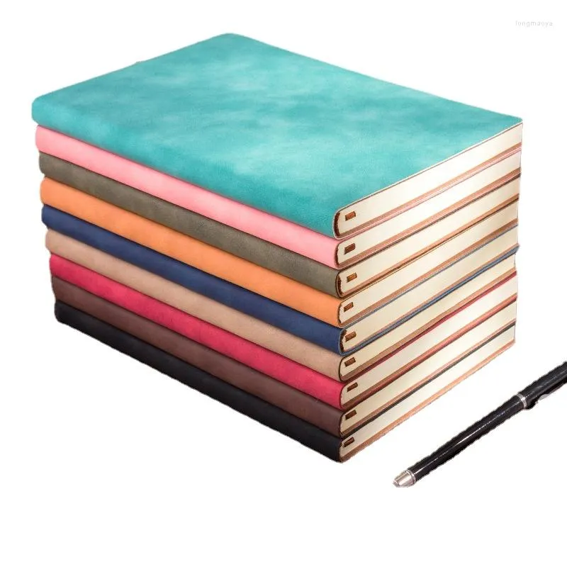 Sheets Thick Line Notebook PU Leather Business Sketchbook School Office Travel Daily Weekly Planner