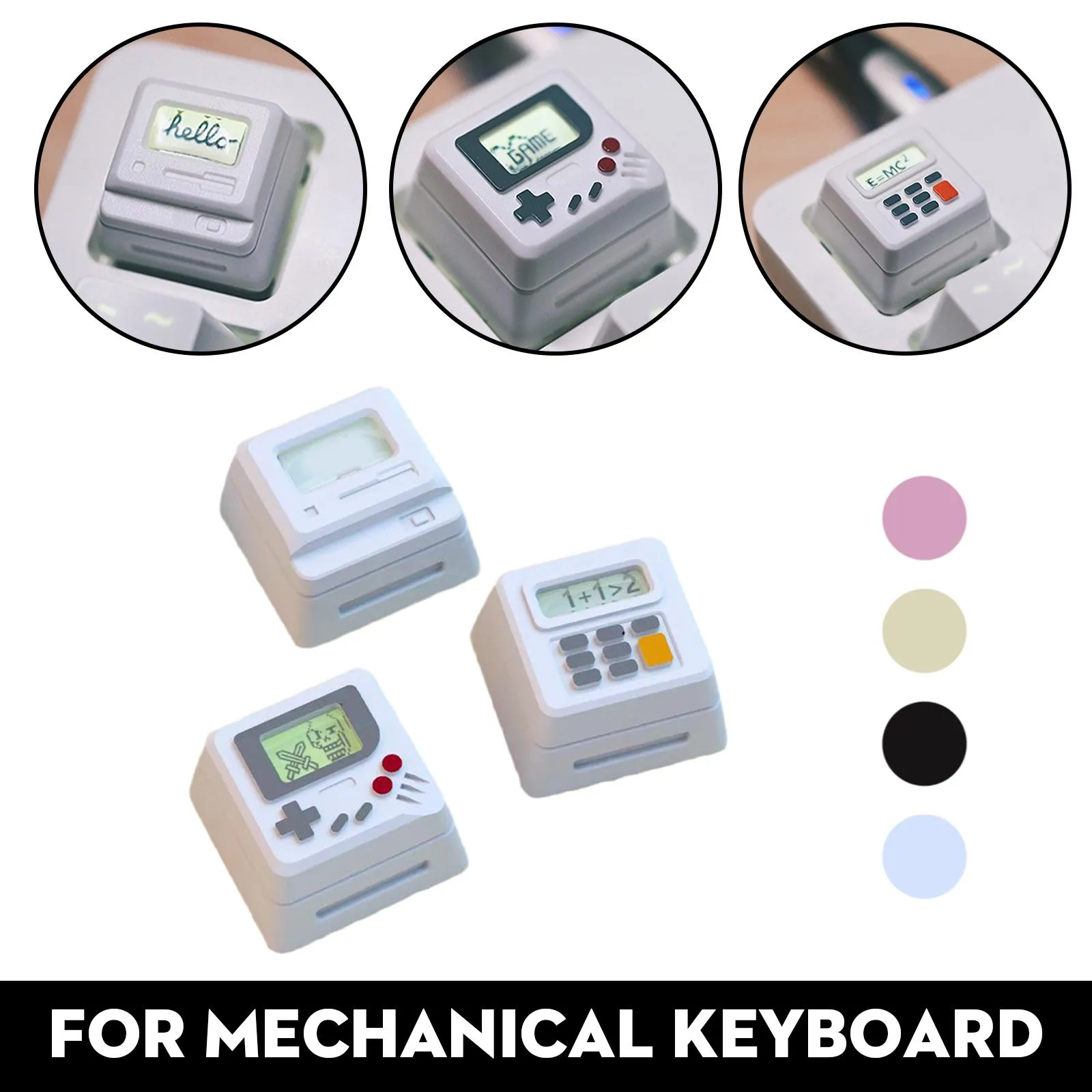 2022 nuevas teclas de teclado 3 en 1 para mecánico clásico Retro lindo transparente juego de llaves botón lindo teclas personalizadas